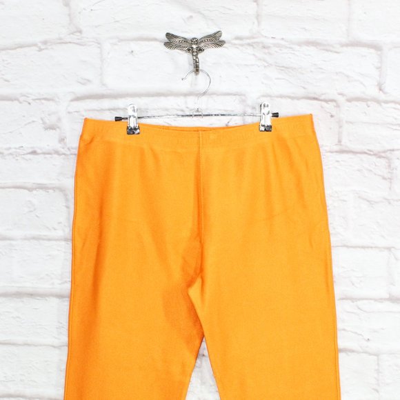 Vintage Russel Athletic Womens Orange Nylon Spandex Pants Size XL - Picture 2 of 9